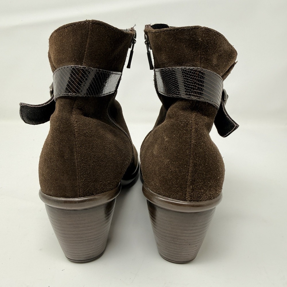 Dansko Ryan Suede Ankle Boots Chocolate Brown 39‎ Size 8.5-9 Buckle - Picture 5 of 10